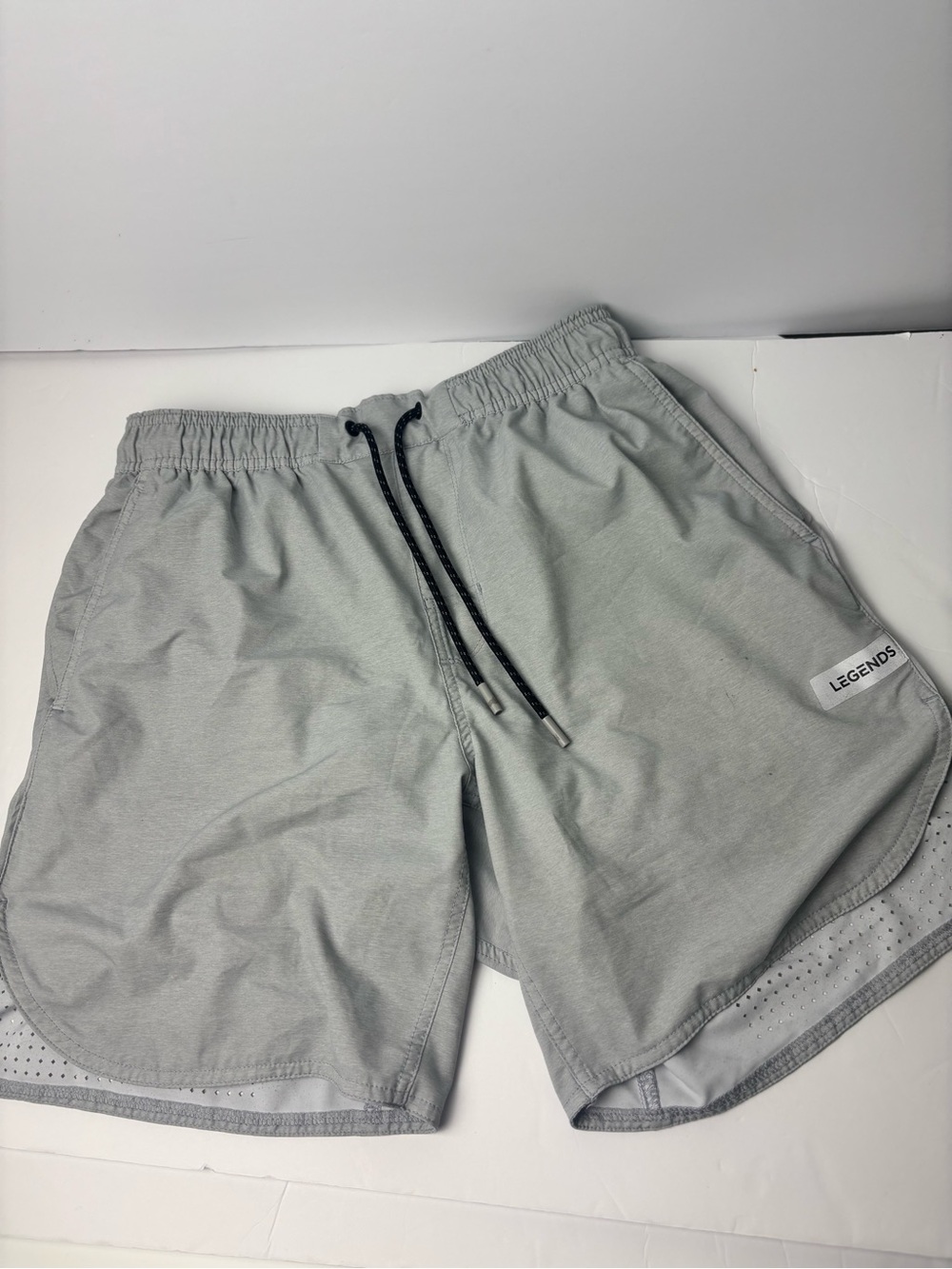 Legends Men's Light Gray Athletic Performance Shorts